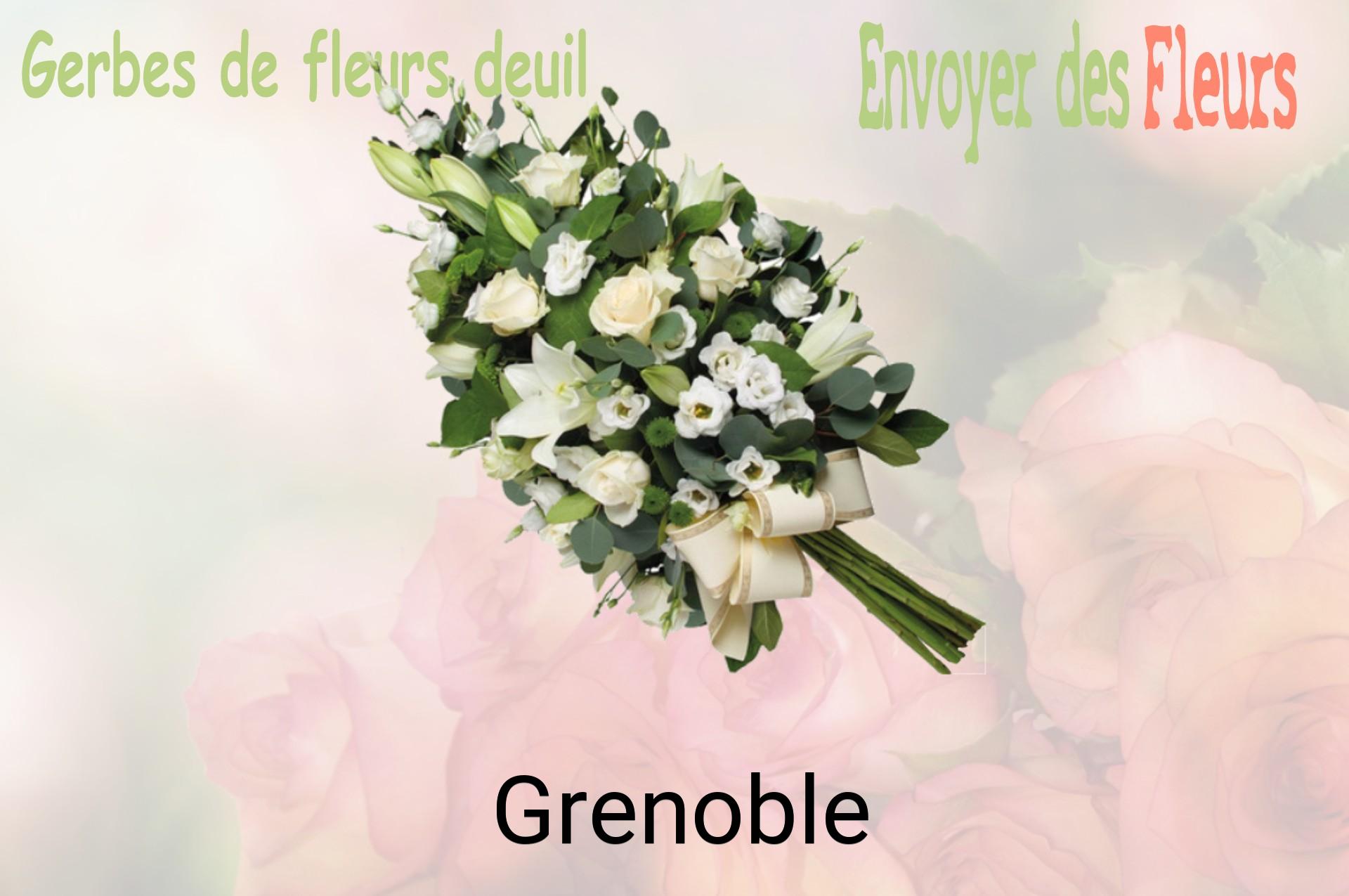 Gerbe de fleurs de deuil livrée à Grenoble